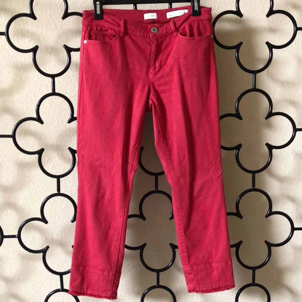 J.Jill Cropped Red Denim Pants Size 4